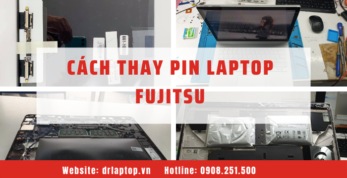 cách thay pin laptop Fujitsu