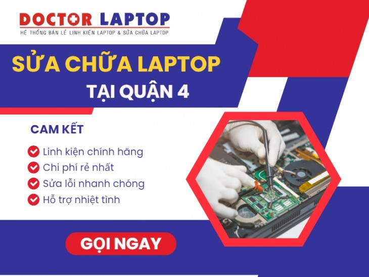 Sua chua laptop Quan 4 uy tin