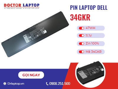 Thông tin về pin laptop Dell 34GKR