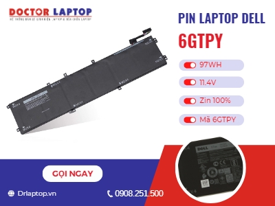 Thông tin về pin laptop Dell 6GTPY