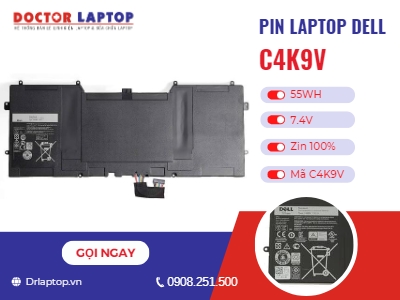 Thông tin về pin laptop Dell C4K9V