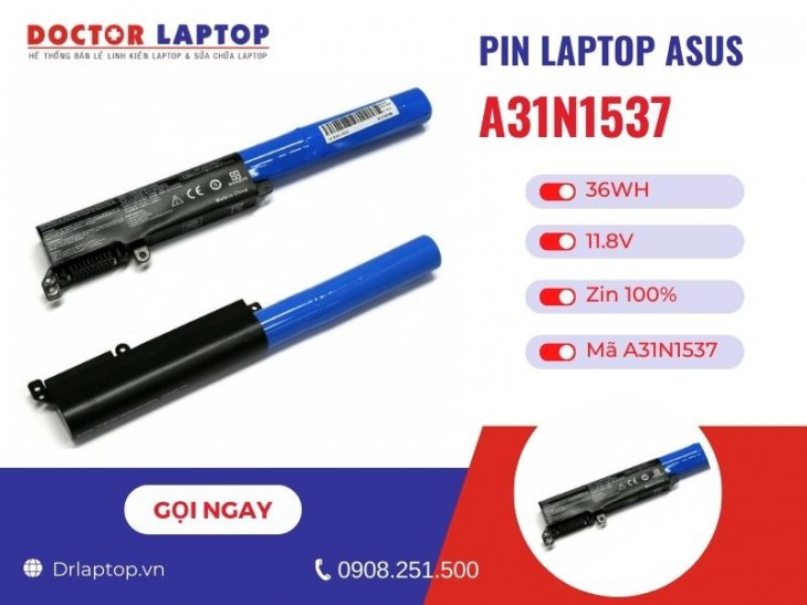 Thông tin về pin laptop Asus A31N1537