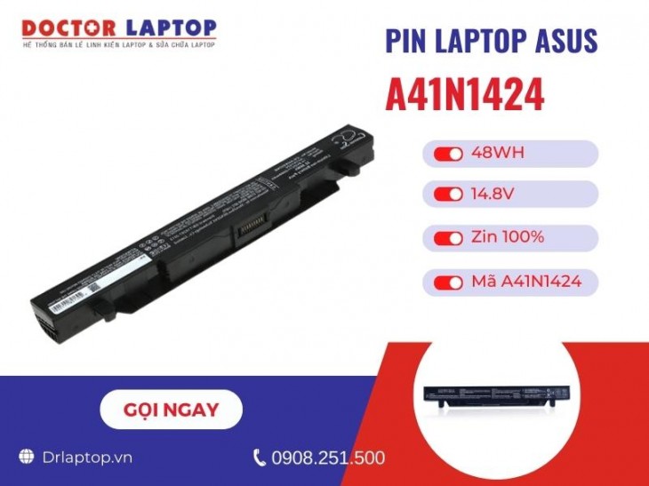 Thông tin về pin laptop Asus A41N1424