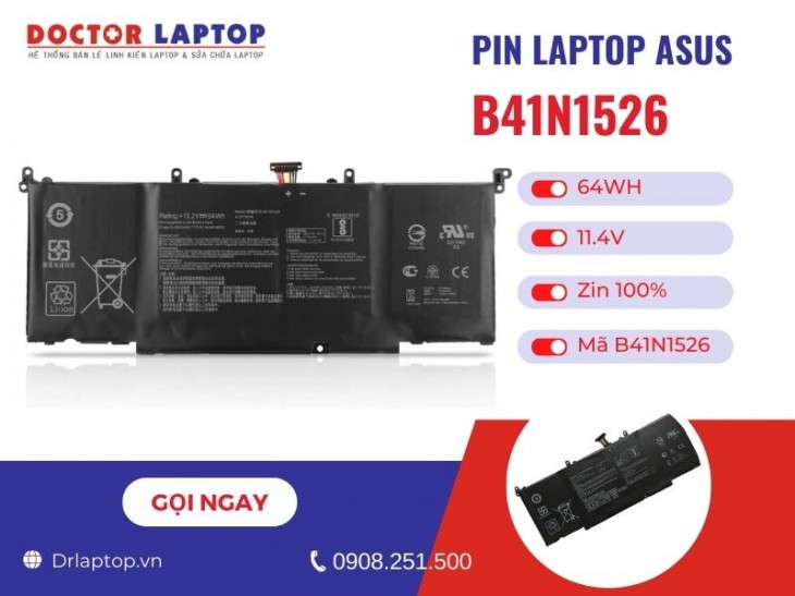 Thông tin về pin laptop Asus B41N1526