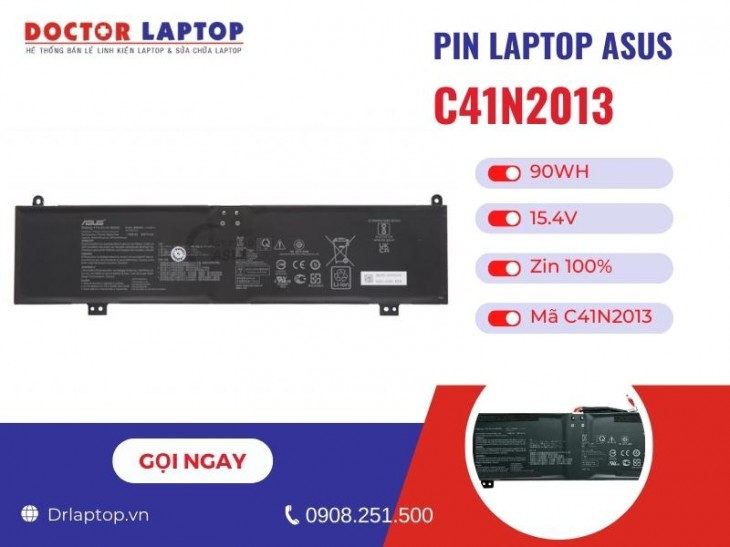 Thông tin về pin laptop Asus ROG Zephyrus M16 GU603ZW