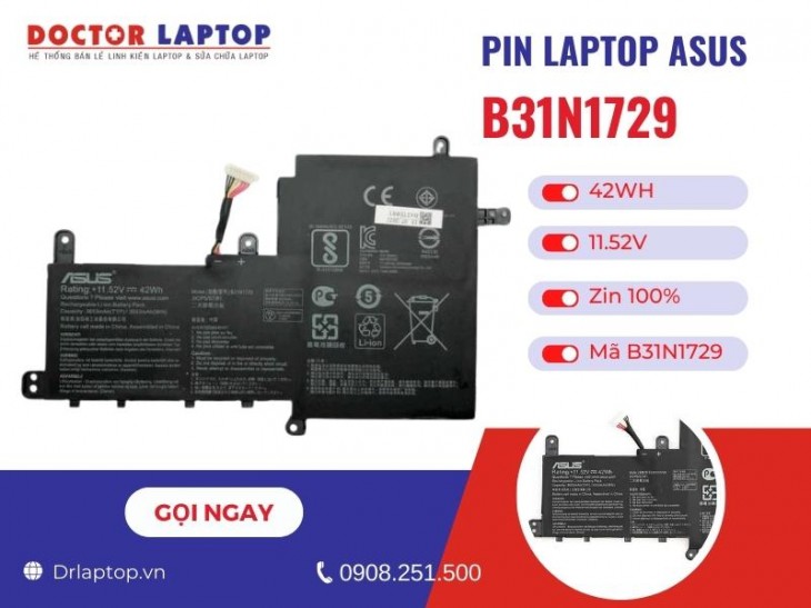 Thông tin về pin laptop Asus VivoBook S530UN