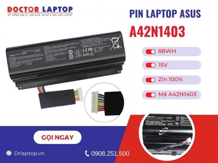 Thông tin về pin laptop Asus A42N1403