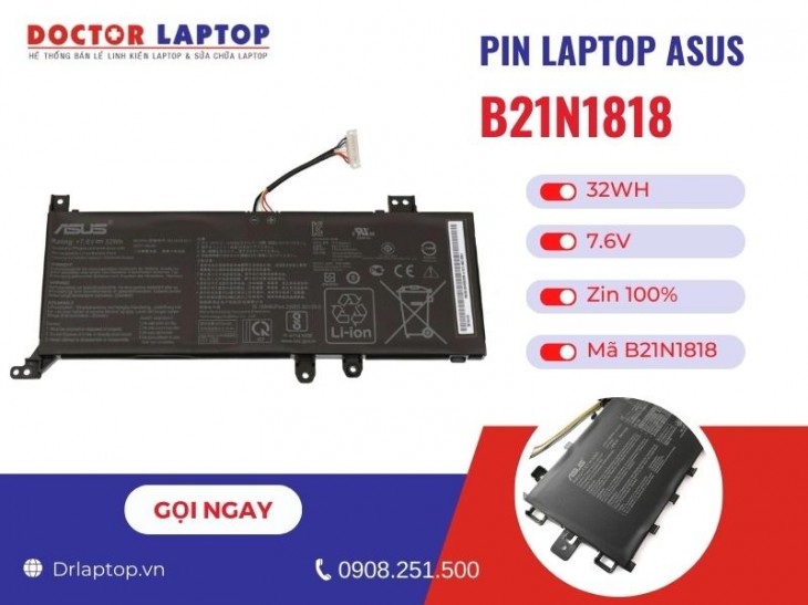 Thông tin về pin laptop Asus VivoBook X509FJ