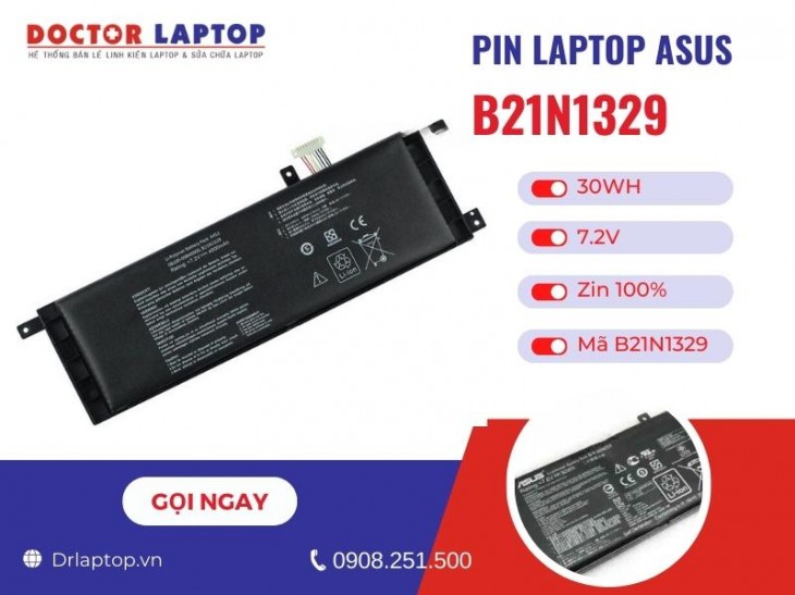 Thông tin về pin laptop Asus X453MA
