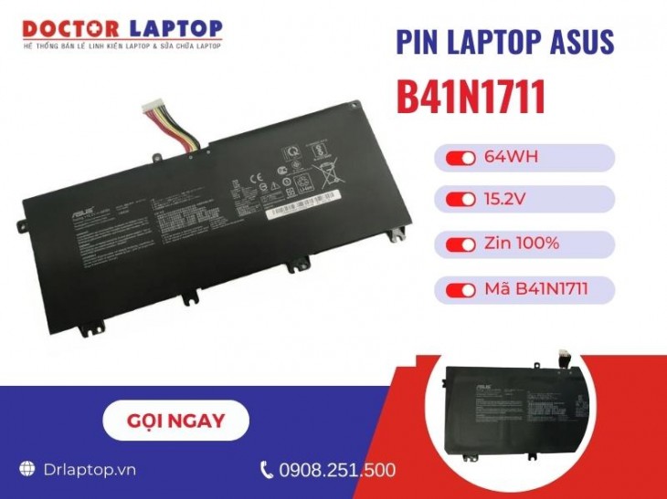 Thông tin về pin laptop Asus B41N1711