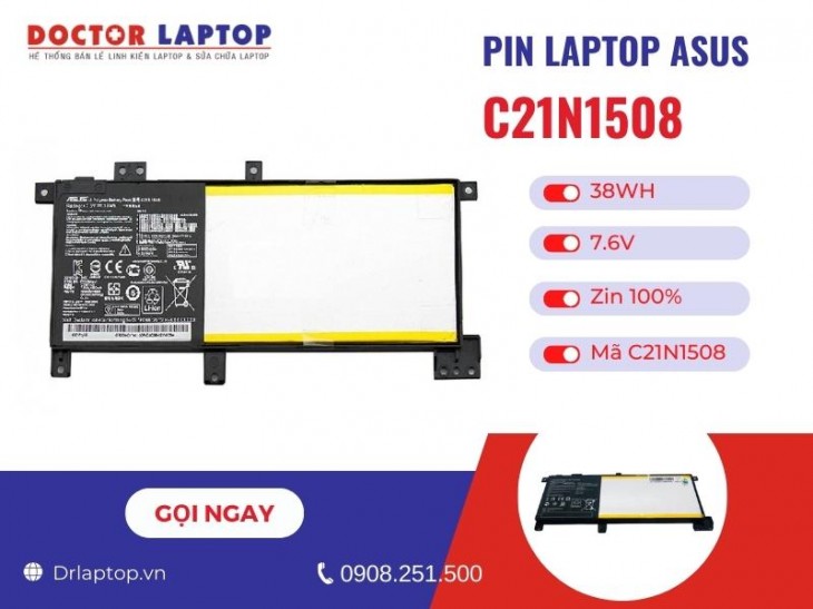 Thông tin về pin laptop Asus C21N1508