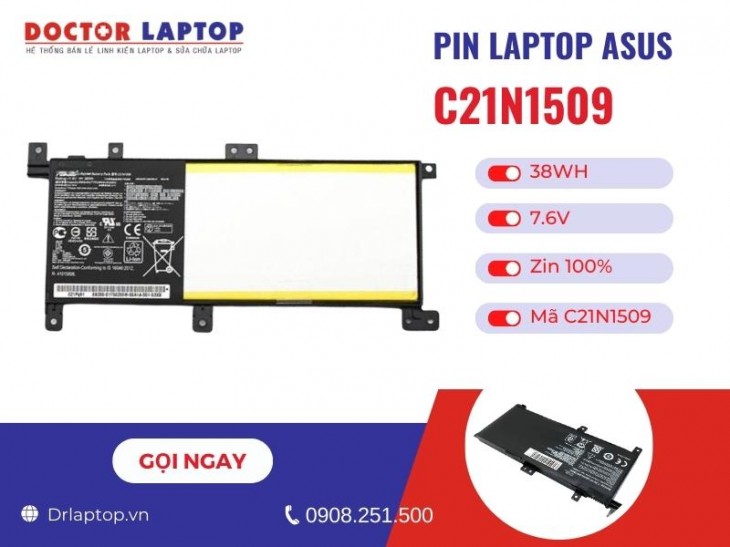 Thông tin về pin laptop Asus C21N1509