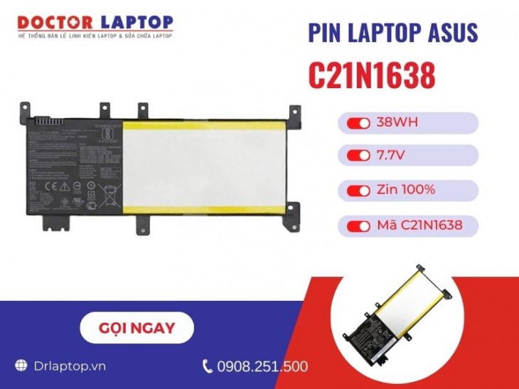 Thông tin về pin laptop Asus C21N1634