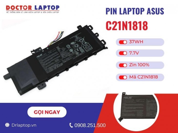 Thông tin về pin laptop Asus C21N1818