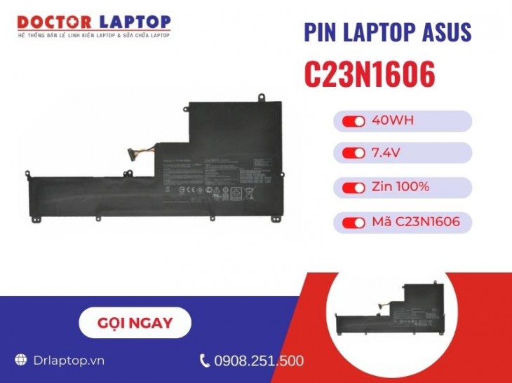 Thông tin về pin laptop Asus C23N1606