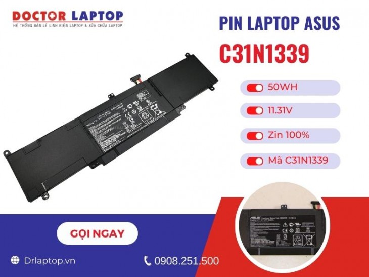 Thông tin về pin laptop Asus C31N1339