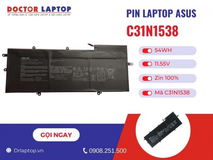 Thông tin về pin laptop Asus C31N1538