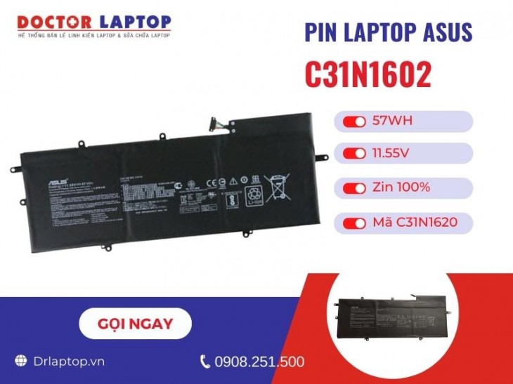 Thông tin về pin laptop Asus C31N1602