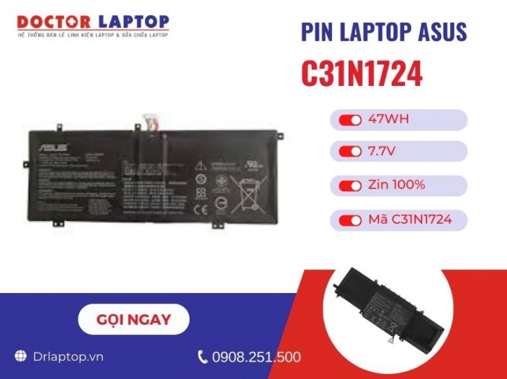 Thông tin về pin laptop Asus C31N1724