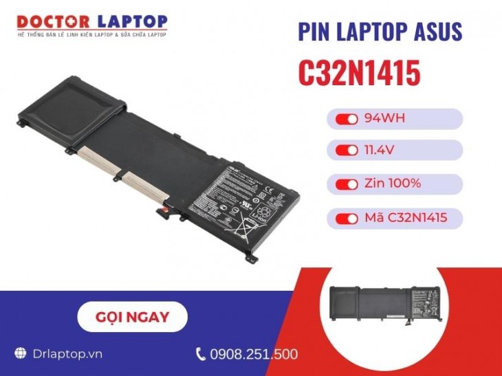 Thông tin về pin laptop Asus C41N1416
