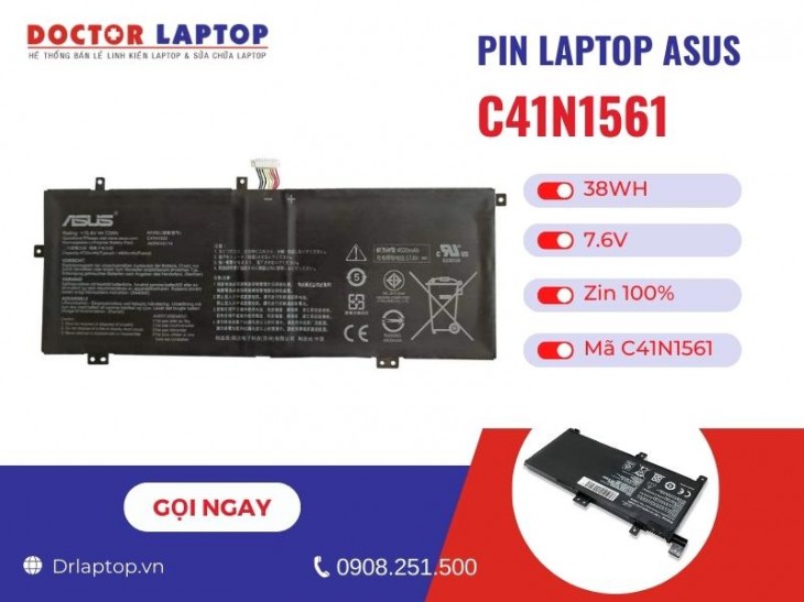 Thông tin về pin laptop Asus C41N1561