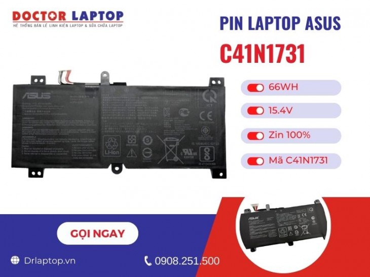 Thông tin về pin laptop Asus C41N1731