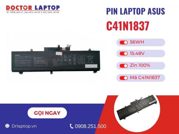 Thông tin về pin laptop Asus C41N1837