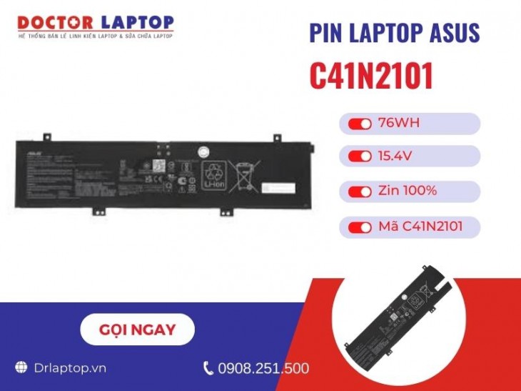 Thông tin về pin laptop Asus Gaming TUF Dash F15 FX517ZC