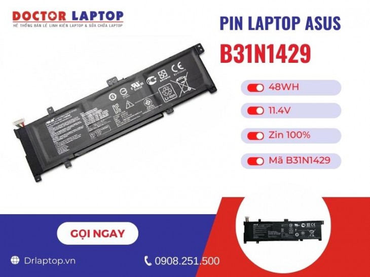Thông tin về pin laptop Asus K501U