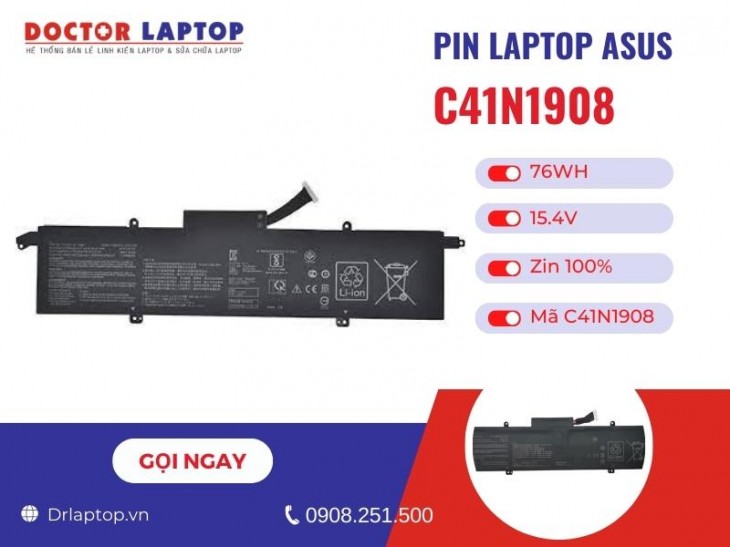 Thông tin về pin laptop Asus ROG Zephyrus G14 GA402RJ