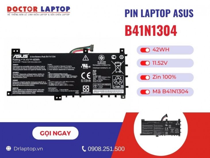 Thông tin về pin laptop Asus VivoBook K451LA