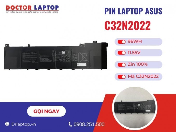 Thông tin về pin laptop Asus VivoBook Pro 16X OLED M7600QC