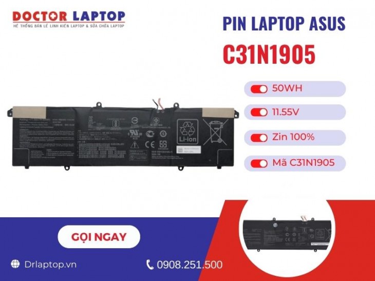 Thông tin về pin laptop Asus VivoBook S 14 Flip TP3402VA