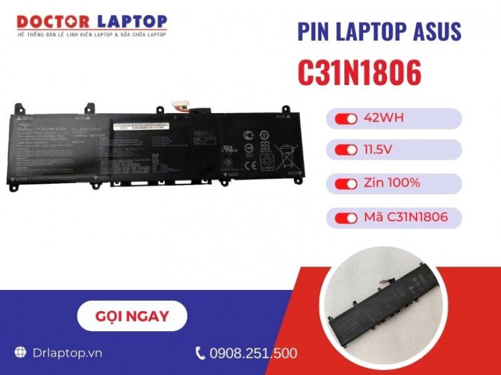 Thông tin về pin laptop Asus VivoBook S13 S330FA