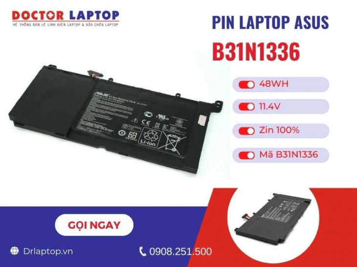 Thông tin về pin laptop Asus VivoBook S551