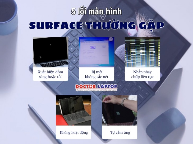 dau hieu va nguyen nhan loi man hinh surface