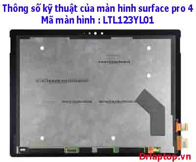 thông số kỹ thuật màn hình surface pro 4 original