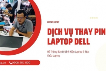 Dịch vụ thay pin laptop Dell chính hãng uy tín tphcm