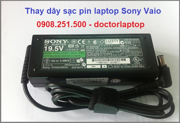 Thay dây sạc pin laptop Sony Vaio chính hãng giá tốt TPHCM